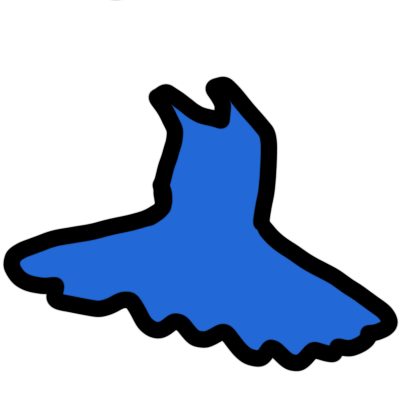 a blue tutu
